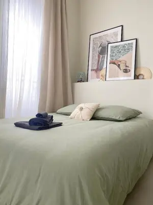 Un ou plusieurs lits dans un hébergement de l'établissement Appartement hausmannien au coeur du 7e