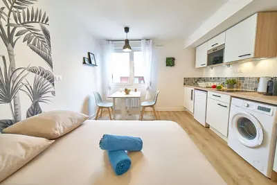Cuisine ou kitchenette dans l'établissement Studio - L'ännexe