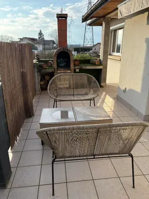 Balcon ou terrasse dans l'établissement T4 3 chambres canapé convertible 8 places