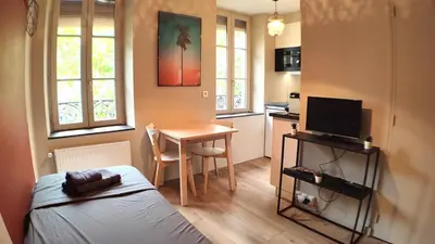 Télévision ou salle de divertissement dans l'établissement LET'S Studio L'Escale in Lyon