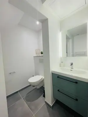 Salle de bains dans l'établissement Éclat St Romain n1, 6 pers, moderne, wifi, parking, proche vienne