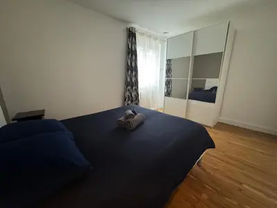 Un ou plusieurs lits dans un hébergement de l'établissement Villa Twenty Fort with pool Lyon