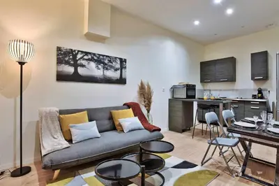 Cuisine ou kitchenette dans l'établissement Cozy Confort