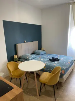 Un ou plusieurs lits dans un hébergement de l'établissement CHARMANT STUDIO proximité GARE LYON PART-DEU