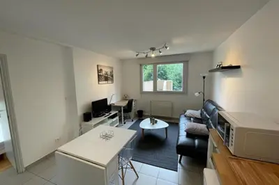Coin salon dans l'établissement Appartement Lyon 8 proche métro