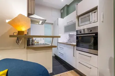 Cuisine ou kitchenette dans l'établissement Childebert - Furnished apartment - Downtown Lyon