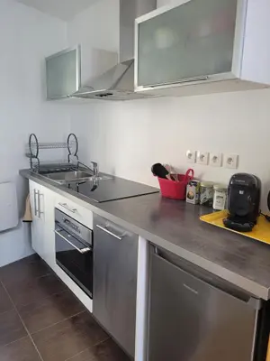 Cuisine ou kitchenette dans l'établissement Terra Vienna ViaRhôna
