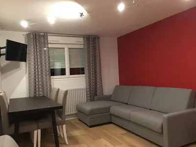 Coin salon dans l'établissement Apartment Villeurbanne