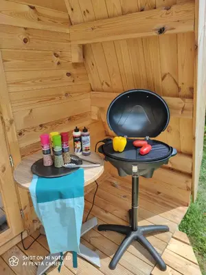 Plan de l'établissement Tipi en bois tout équipé avec balnéo