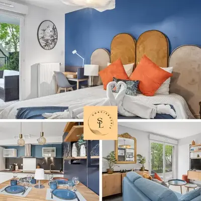 Retro-chic elegance with terrace near tramway