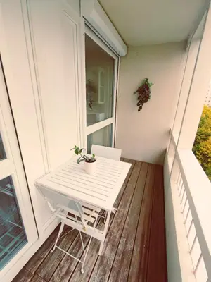 Balcon ou terrasse dans l'établissement Grand T2 central, balcons sur parc