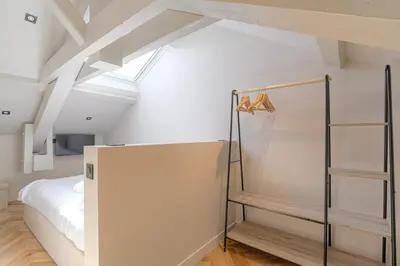 Un ou plusieurs lits dans un hébergement de l'établissement Appartement cosy et lumineux, Ecully