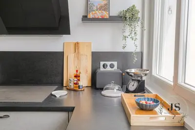 Cuisine ou kitchenette dans l'établissement L'Escapade Stadium - T4 familial climatisé