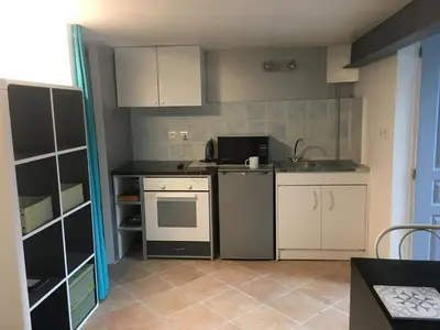 Cuisine ou kitchenette dans l'établissement Studio Les Terrasses