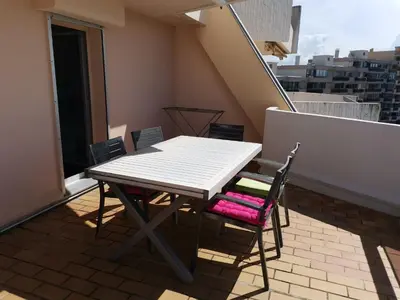Balcon ou terrasse dans l'établissement Appartement T2 Marina