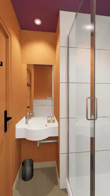 Salle de bains dans l'établissement Unisotel