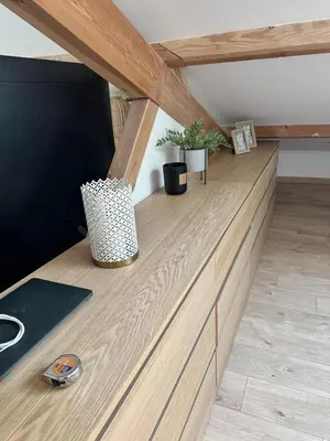 Cuisine ou kitchenette dans l'établissement Cozy apartment