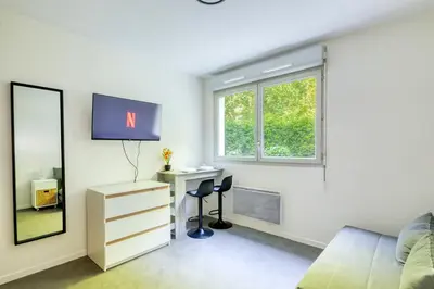 Télévision ou salle de divertissement dans l'établissement Le Nid Douillet - Caluire - Proximité Lyon