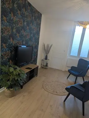 Télévision ou salle de divertissement dans l'établissement Le petit cocon de Montrond