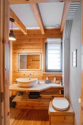 Salle de bains dans l'établissement Ambiance Bois & Charme Proche Lyon