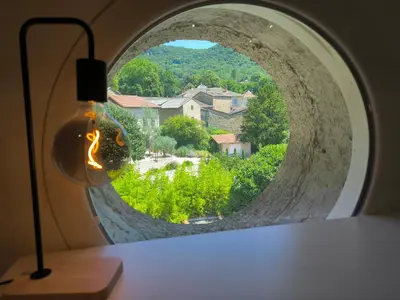 Vue générale sur la montagne ou vue sur la montagne depuis l'appartement