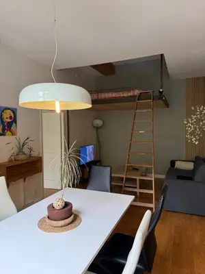 Un ou plusieurs lits dans un hébergement de l'établissement Le Cosy Tête d Or Cité Internationale