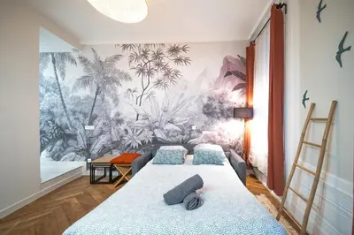 Un ou plusieurs lits dans un hébergement de l'établissement Chez Jean - Beautiful studio - Cordeliers