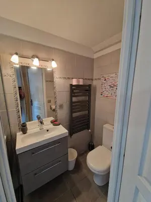 Salle de bains dans l'établissement Spacieux Duplex à Villeurbanne 6 Pers Tout Comfort
