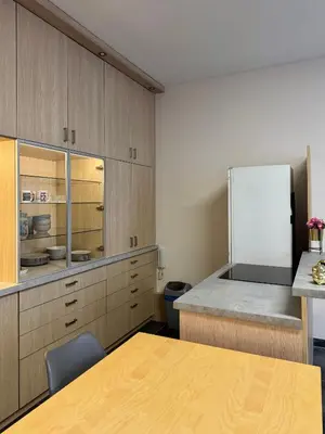 Cuisine ou kitchenette dans l'établissement Appartement à Vienne