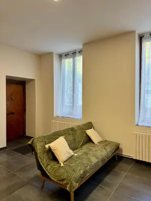 Coin salon dans l'établissement Appartement à Vienne