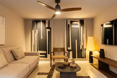 Coin salon dans l'établissement Host Inn Wow House