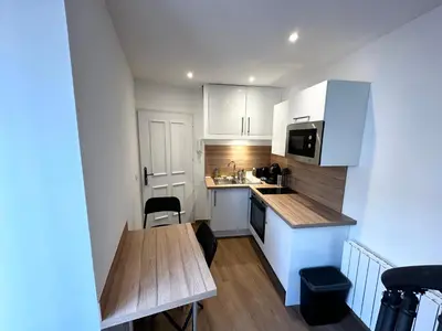 Cuisine ou kitchenette dans l'établissement Place SAINT PAUL triplex 19m2
