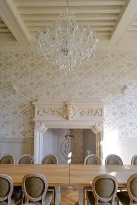 Coin salon dans l'établissement Château du Bost, 21 personnes, piscine, Beaujolais, Blacé proche Lyon