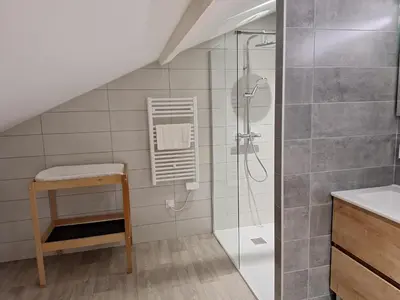 Salle de bains dans l'établissement Gitécow