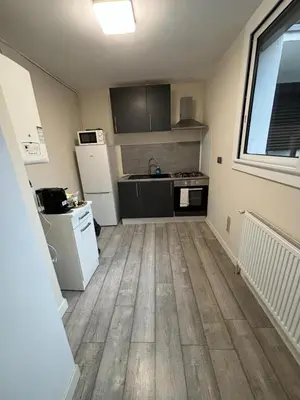 Cuisine ou kitchenette dans l'établissement Superbe grand studio, parking