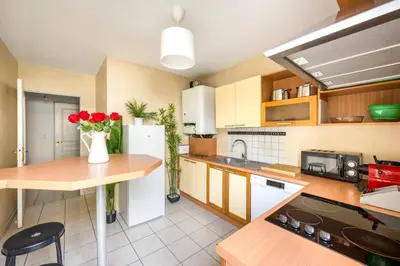 Cuisine ou kitchenette dans l'établissement BnGo I Immense Terrasses I 3 chambres, garage, 9 pers