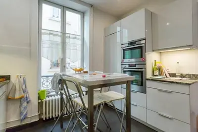 Cuisine ou kitchenette dans l'établissement Superbe 3 Pièces 100m2 Lyon 6 Triangle d'Or