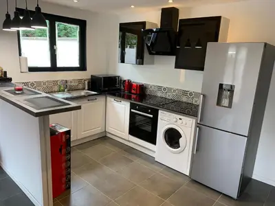 Cuisine ou kitchenette dans l'établissement Loft Industriel & Discret