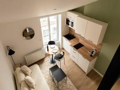 Cuisine ou kitchenette dans l'établissement DIFY Lucky - 10 Min centre de Lyon