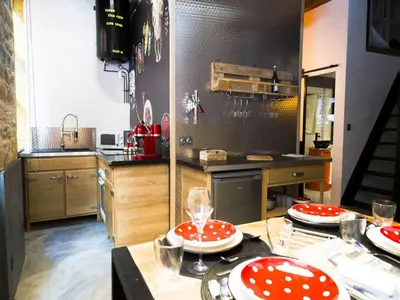 Cuisine ou kitchenette dans l'établissement DIFY Loft - Place des Terreaux