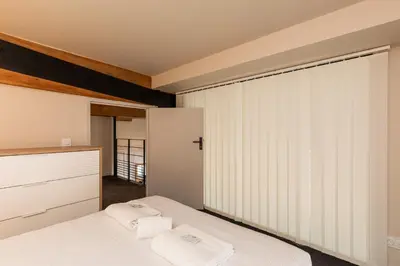 Un ou plusieurs lits dans un hébergement de l'établissement Smartstay - Vue panoramique sur Lyon et la saone