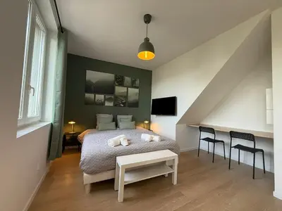 Télévision ou salle de divertissement dans l'établissement Studio L'émeraude NEW Cozy - Gare Parilly