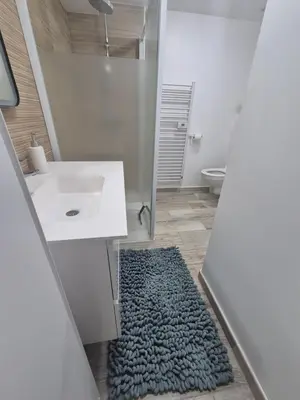 Salle de bains dans l'établissement Studio1 calme indépendant, proche Lyon,Beaujolais