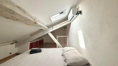 Un ou plusieurs lits dans un hébergement de l'établissement Duplex - Air-conditioned - City Center
