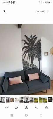 Coin salon dans l'établissement Chambre chez l habitant