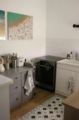 Cuisine ou kitchenette dans l'établissement Le Cosy - Grand appartement centre Bellecour