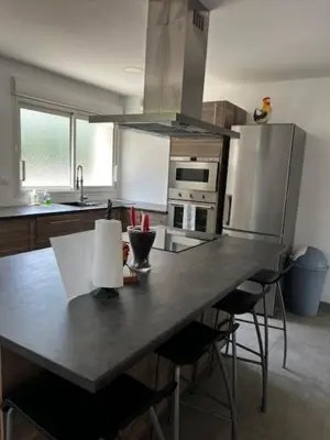 Cuisine ou kitchenette dans l'établissement Chez Mamie à l'écurie !