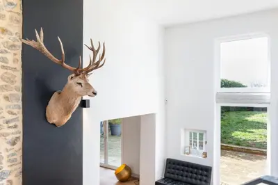 Plan de l'établissement Le Cerf - House with view and swimming pool