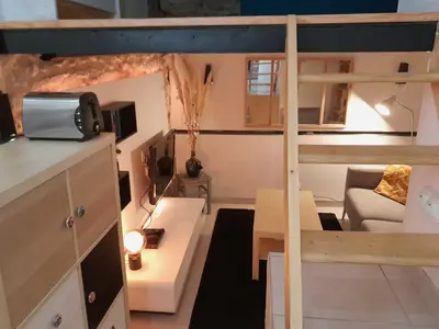 Cuisine ou kitchenette dans l'établissement Appartement de Christopher