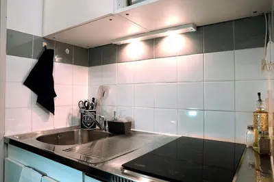 Cuisine ou kitchenette dans l'établissement Studio Le Cocon 22m2